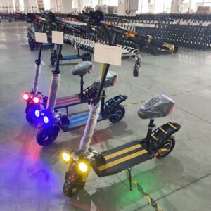 HUGE Loss Clearance!Foldable adult electric scooter with shock-absorbing wheels and aluminum alloy scooter/double disc brakes/10-inch front and rear double shock absorbers 48V3200W/RANGE:80-100 KM